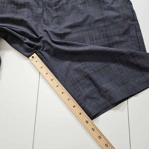 Dickies Shorts Mens 40 Blue Tiny Plaid Chino Flex Hybrid Stretch Pockets Golf - Picture 7 of 14